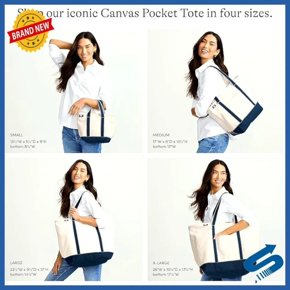Zip Top Canvas Tote Bag Durable Classic Spacious Shoulder Bag Organizer